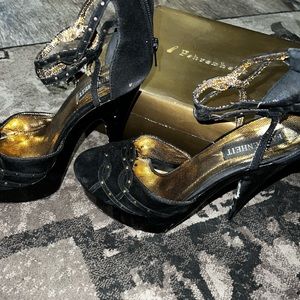 Black stiletto heels